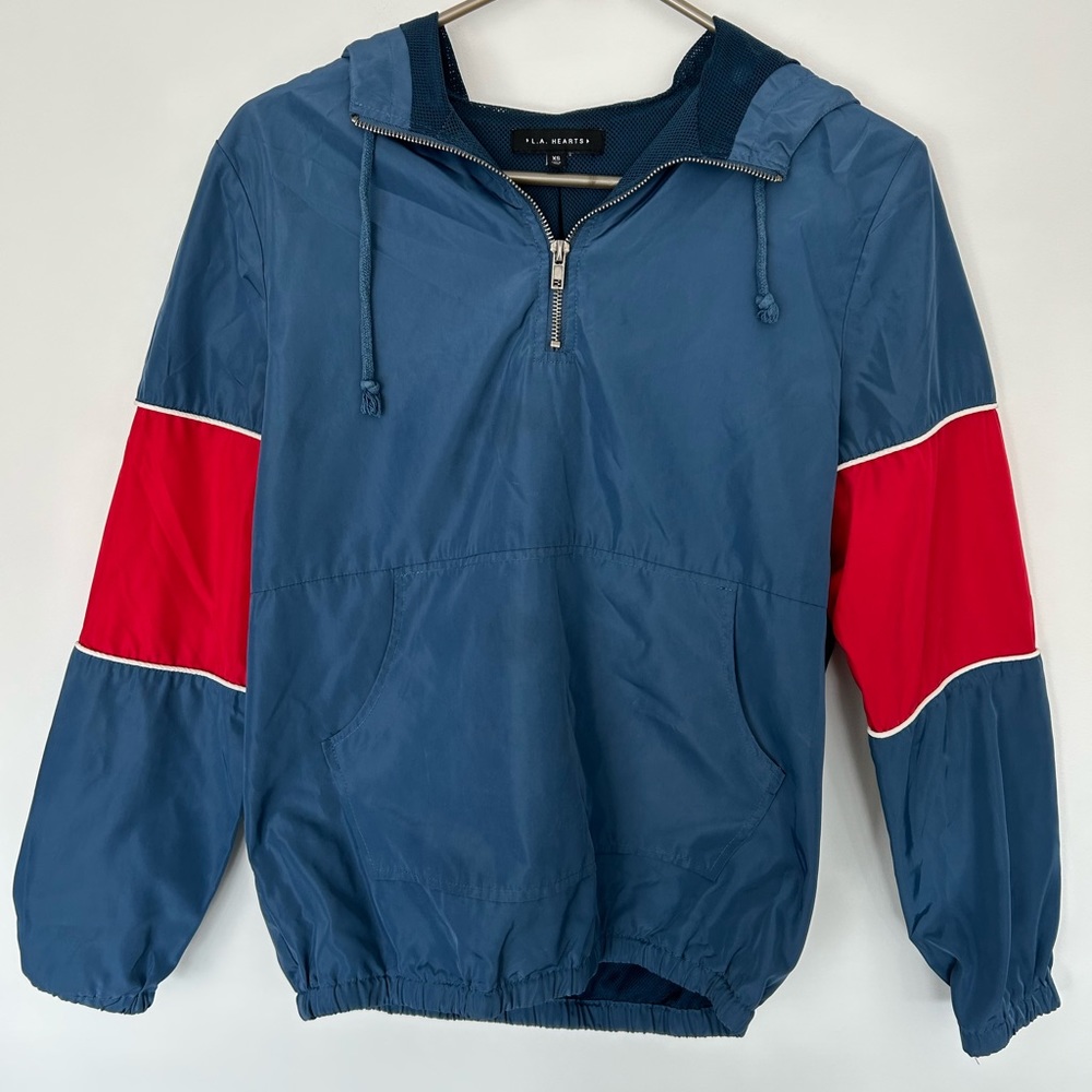 LA Hearts Blue And Red Light Women’s Hoodie Size XS